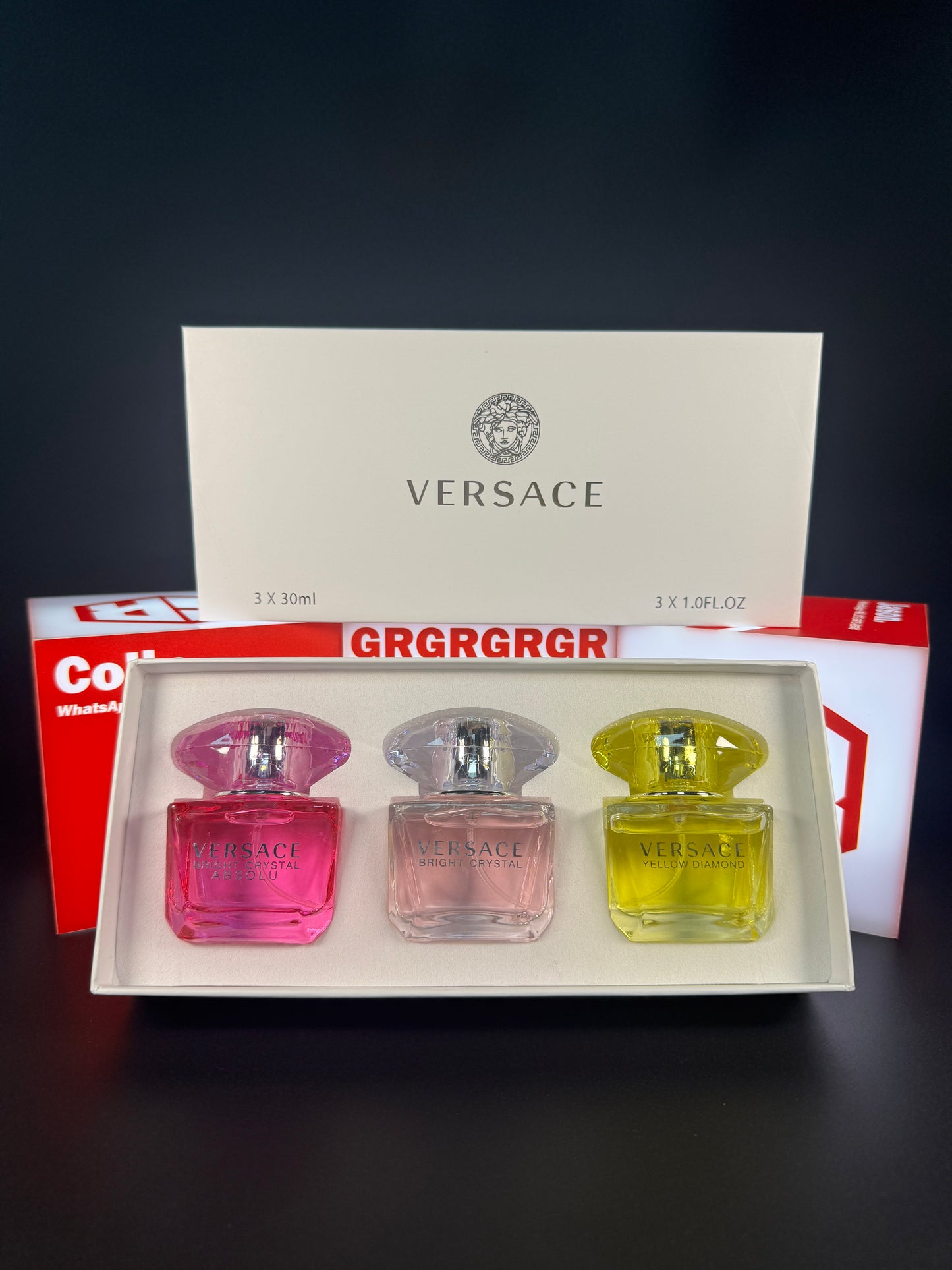 Pre-Owned Versace Crystal Collection – Bright Crystal, Yellow Diamond, Crystal Noir – Authentic – 90ml Bottles